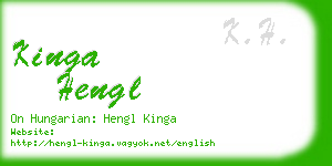 kinga hengl business card